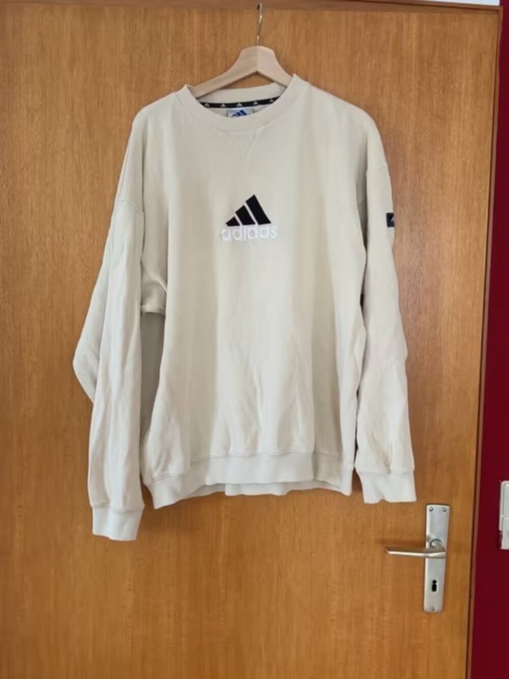 Vintage 1999 Adidas Beige Crewneck Sweatshirt — Size L
